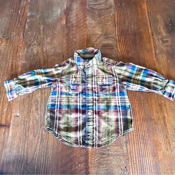Lot of 3 Designer Baby Boy Shirts. Jacadi, Janie & Jack, Ralph Lauren. 12M - Picture 8 of 11